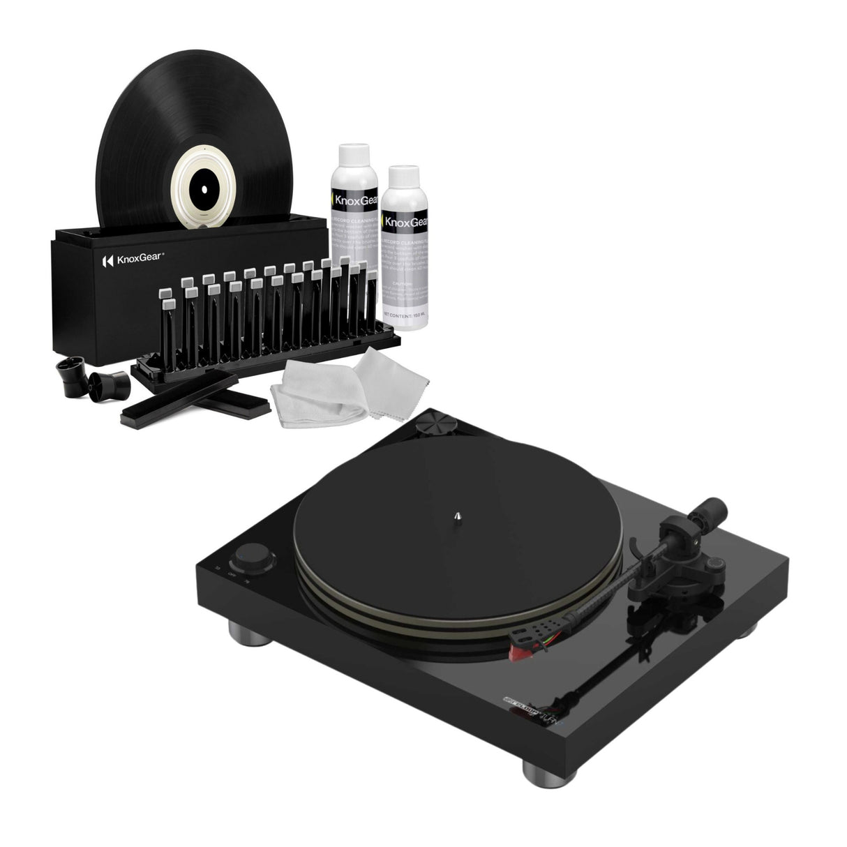 Reloop Turn 7 Premium HiFi Belt Drive USB Turntable System (Black) Bundle