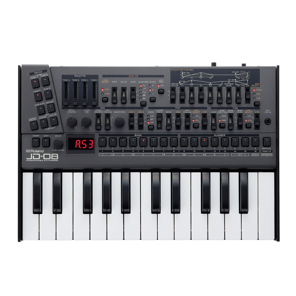 Roland JD-08 Tabletop Sound Module Boutique Synthesizer Bundle with Accessories (Open Box)