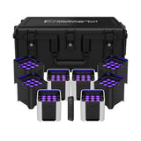Chauvet DJ Freedom Par H9 IP Wireless LED Lights, 8 Pack, Charging Cases, White