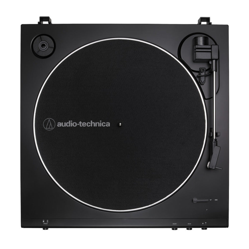 Audio-Technica AT-LP60X Turntable (Black) with Powered Studio Monitors Pair