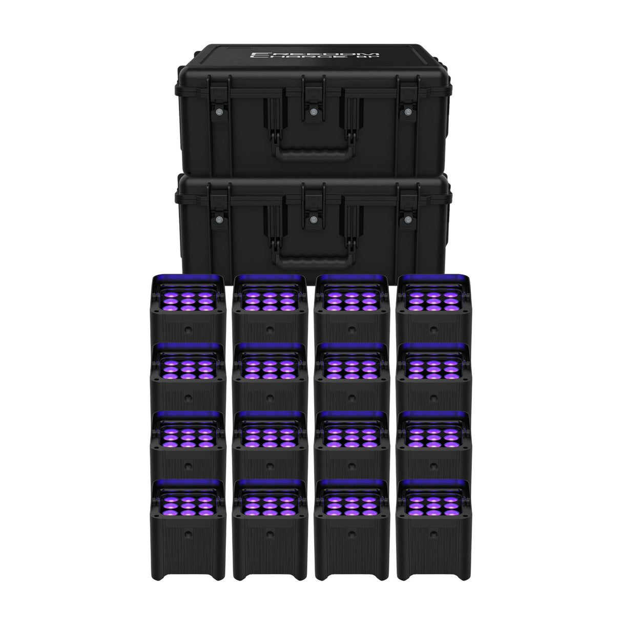 Chauvet DJ Freedom Par H9 IP Wireless Lights, 16 Pack with 2 Charging Cases