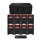 Chauvet DJ Freedom Par T6 Battery-Operated LED Lights w/Case Bundle (8-Pack)
