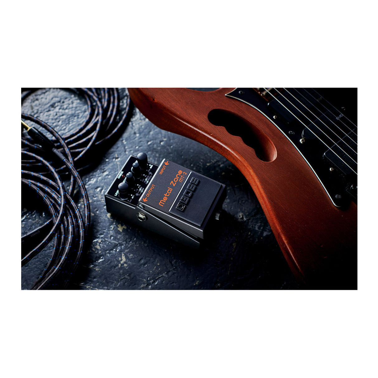 BOSS Metal Zone Distortion Guitar Pedal with Dual-Stage Gain Circuit