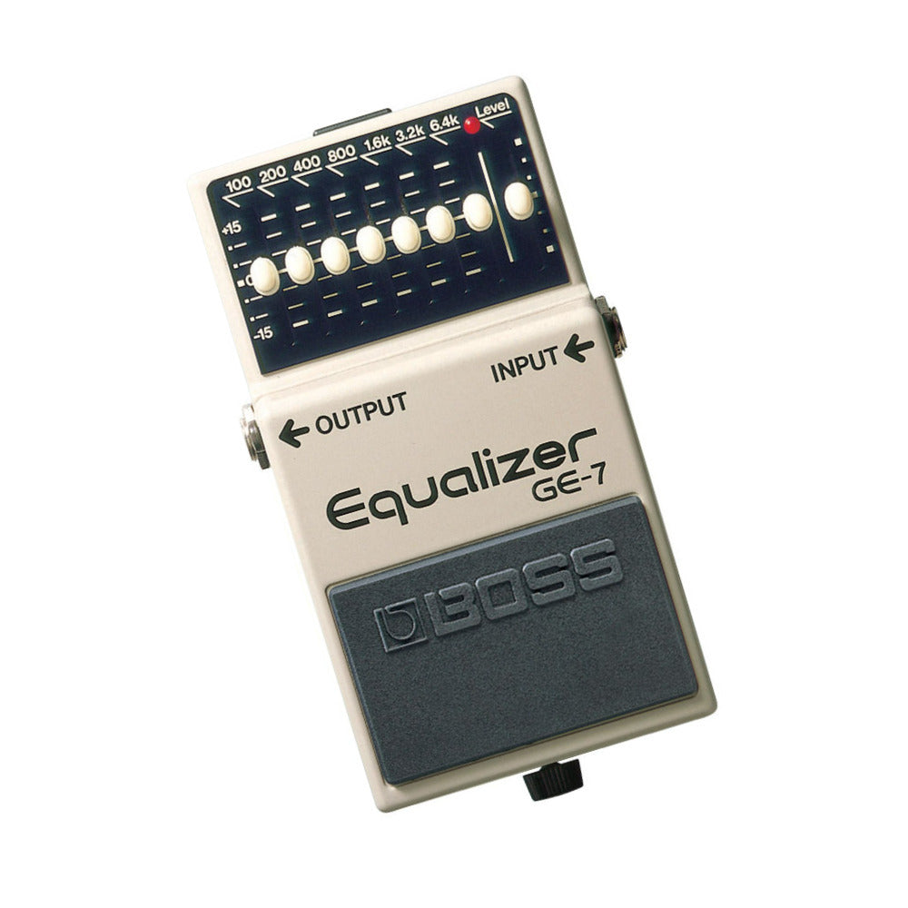 BOSS GE-7 7-Band 100 Hz to 6.4 kHz Frequency Range Equalizer Pedal