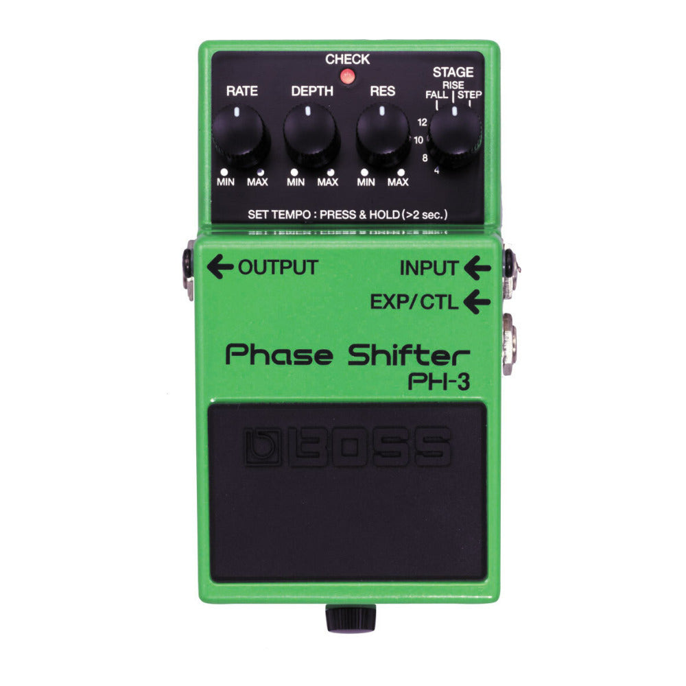 BOSS Phase Shifter Pedal with Phasing, Rise and Fall Effects, Tempo Control