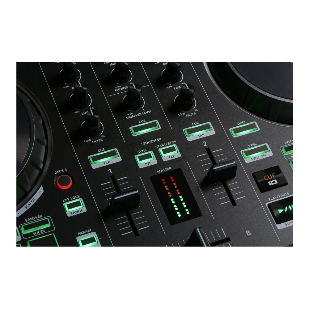 Roland DJ-202 Lightweight Design Two-Channel Four-Deck Serato DJ Controller (Open Box)