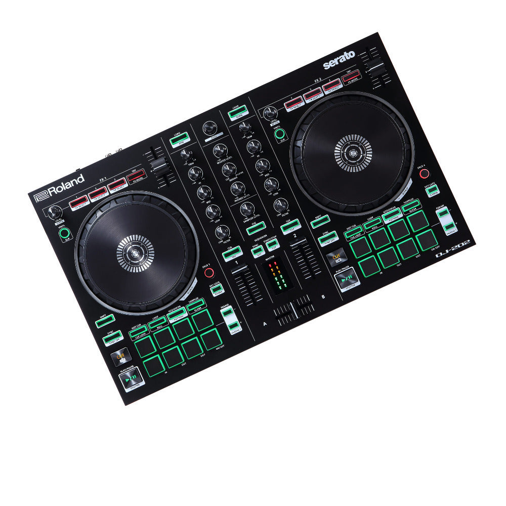 Roland DJ-202 Lightweight Design Two-Channel Four-Deck Serato DJ Controller (Open Box)