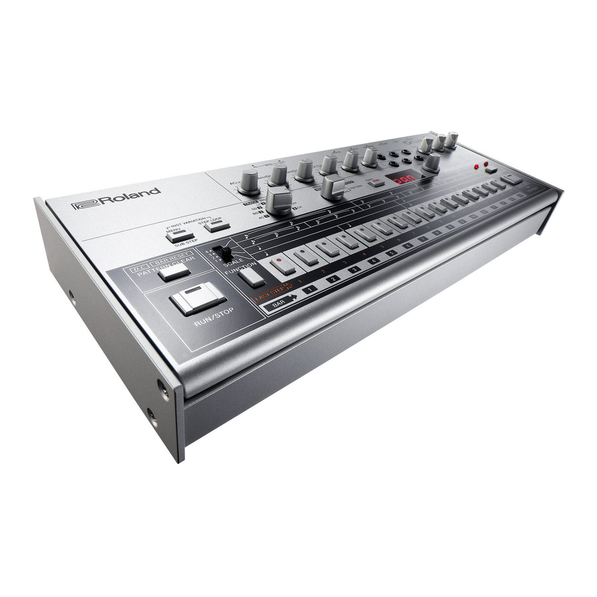 Roland Boutique Compact Metal Top Drum Machine with Color-Matched Case (Silver)
