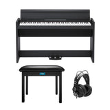 Korg LP-380 U 88-Key Digital Piano (Black) with Flip-Top Bench and Headphones