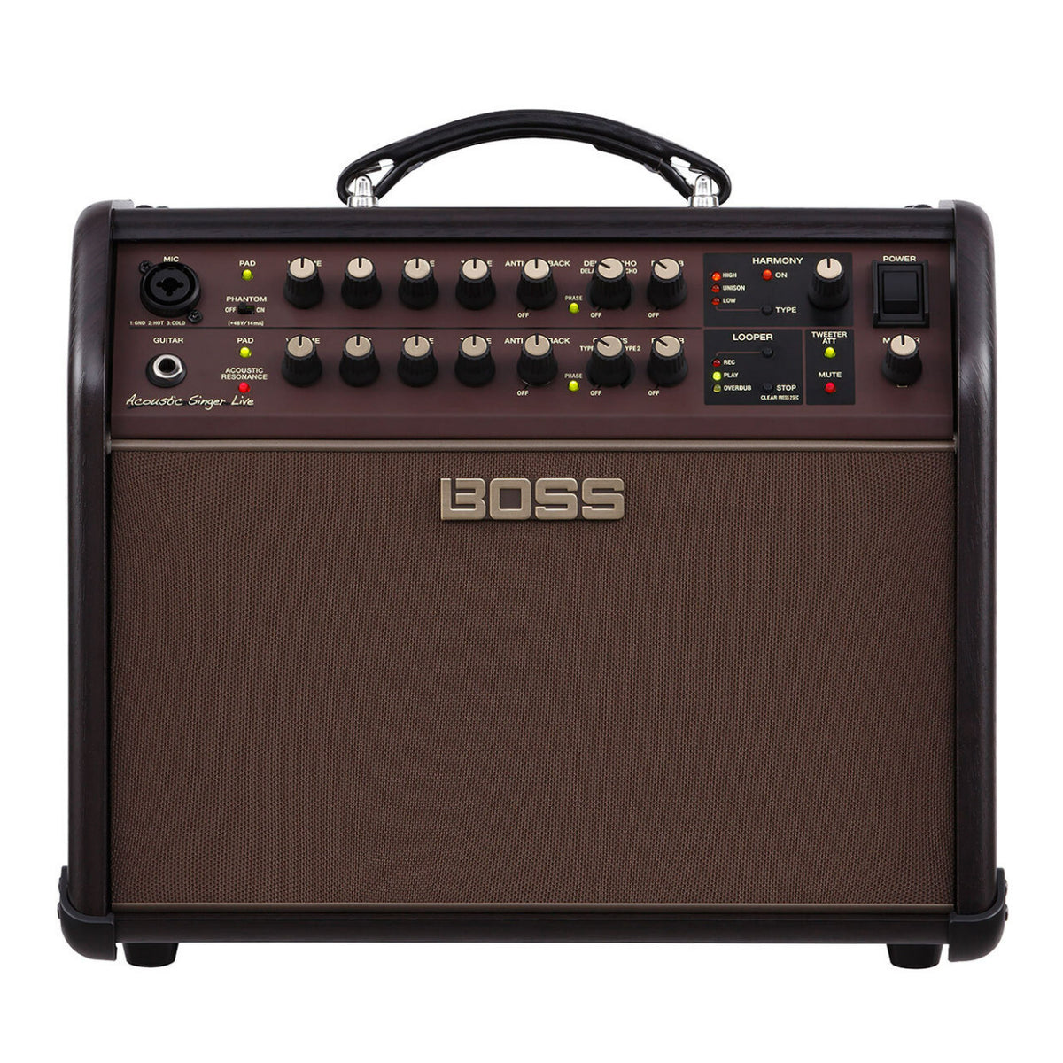 BOSS Acoustic Singer Live 60-Watt Bi-Amp Amplifier with Instrument Cables Bundle