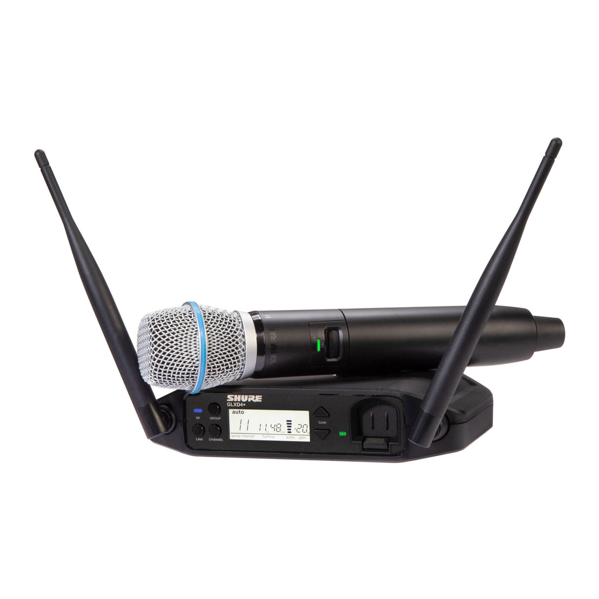 Shure GLXD24+/B87A Z3 Frequency Band Digital Wireless Handheld System (Black)