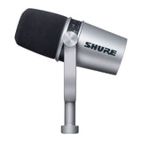 Shure MV7 MFi Certified Podcast Microphone with USB and XLR outputs (Silver)