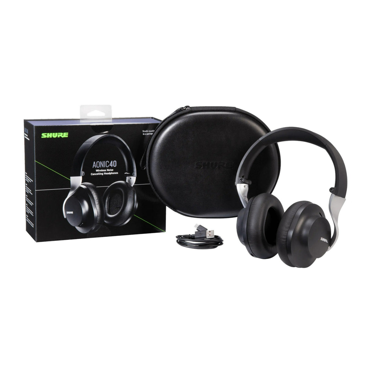 Shure AONIC 40 Bluetooth 5 Wireless Noise-Canceling Headphones (Black)