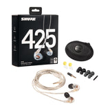 Shure SE425 Sound Isolating Earphones with 37 dB Noise Cancellation (Clear)
