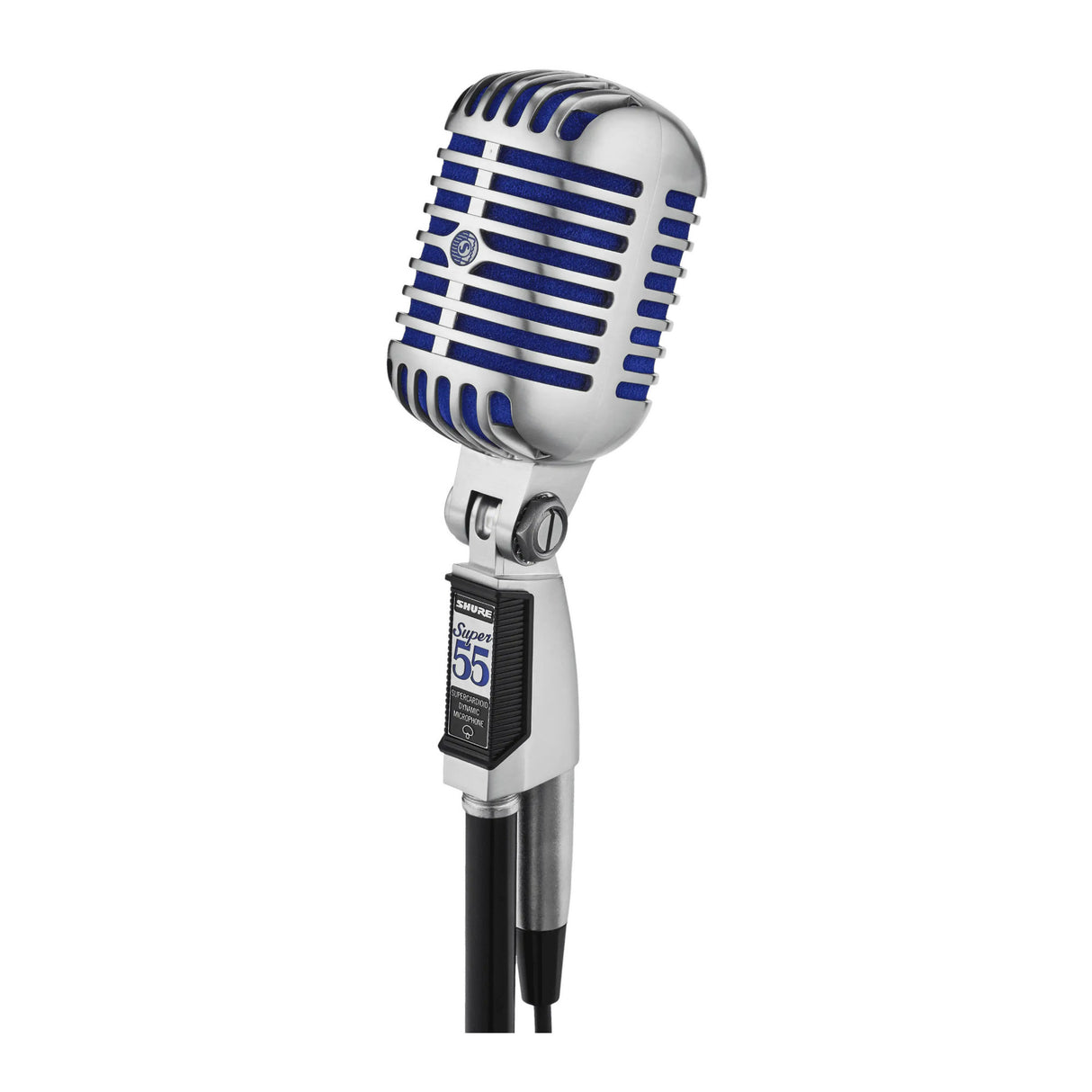 Shure Deluxe Supercardioid Vocal Chrome-Plated Vibrant Blue Foam Microphone
