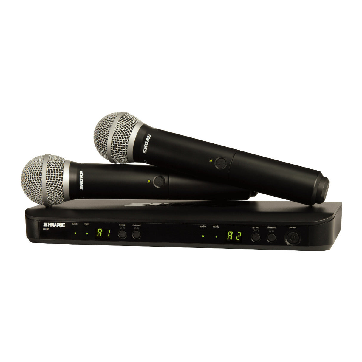 Shure BLX288/PG58 Wireless Vocal System with PG58 Handheld Transmitters (H11 Frequency Band)