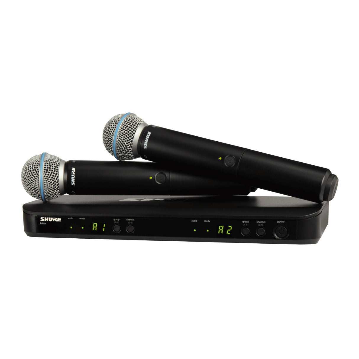 Shure BLX288/B58 Precision-Engineered Wireless Handheld Microphone System with H9 Frequency Band