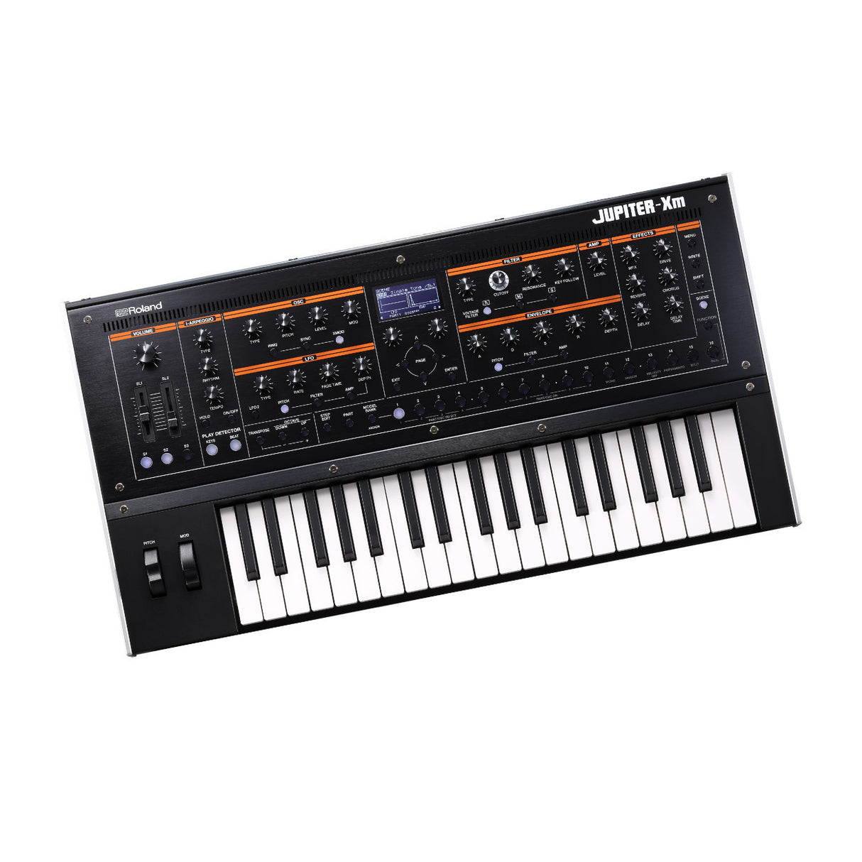Roland JUPITER-XM 37-Key Keyboard Synthesizer with XLR Cables and MIDI Cables