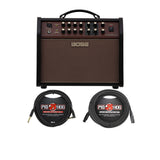 BOSS Acoustic Singer Live LT 60-Watt Bi-Amp Acoustic Guitar Amplifier Bundle