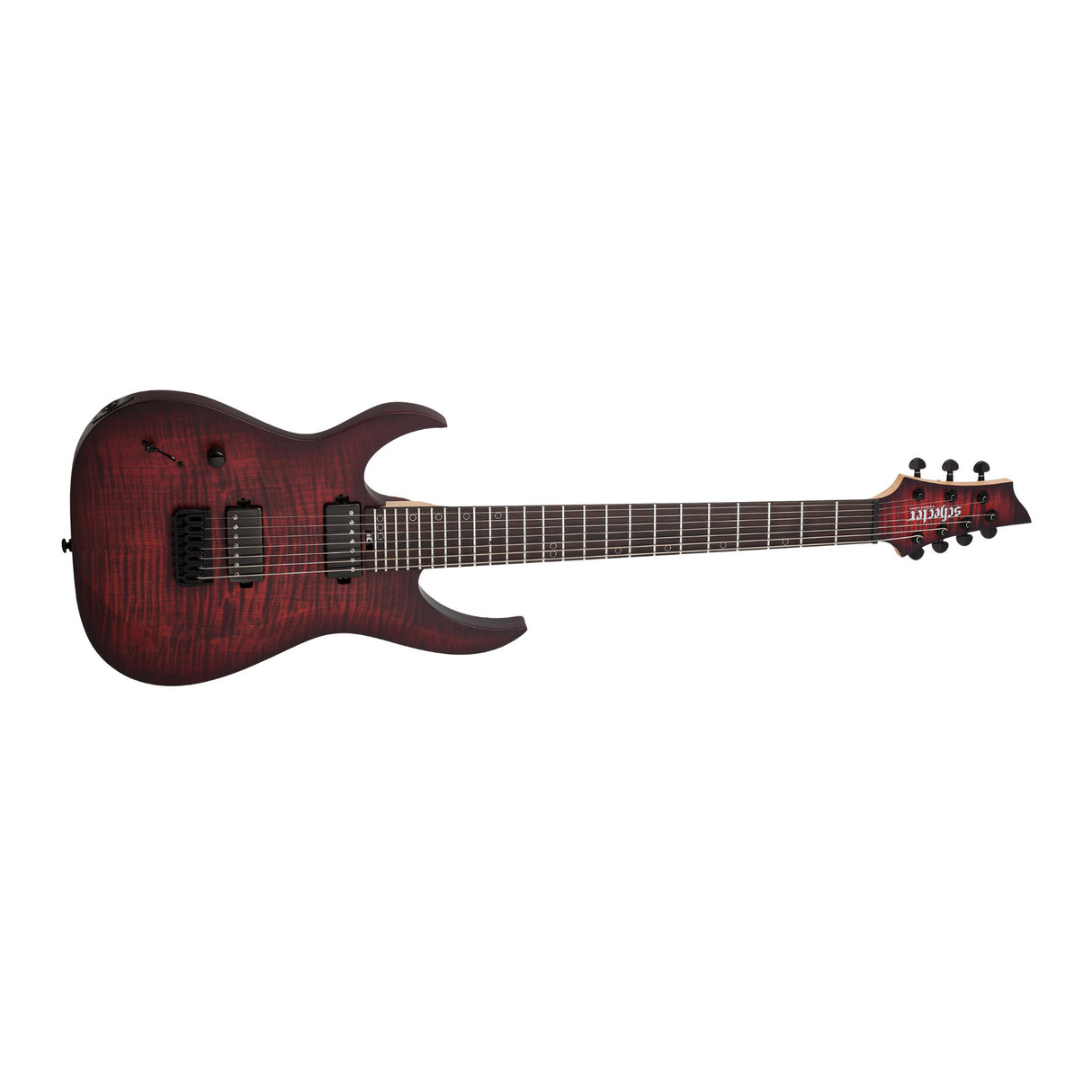 Schecter Sunset-7 Extreme 7-String Electric Guitar (Left-Handed, Scarlet Burst)