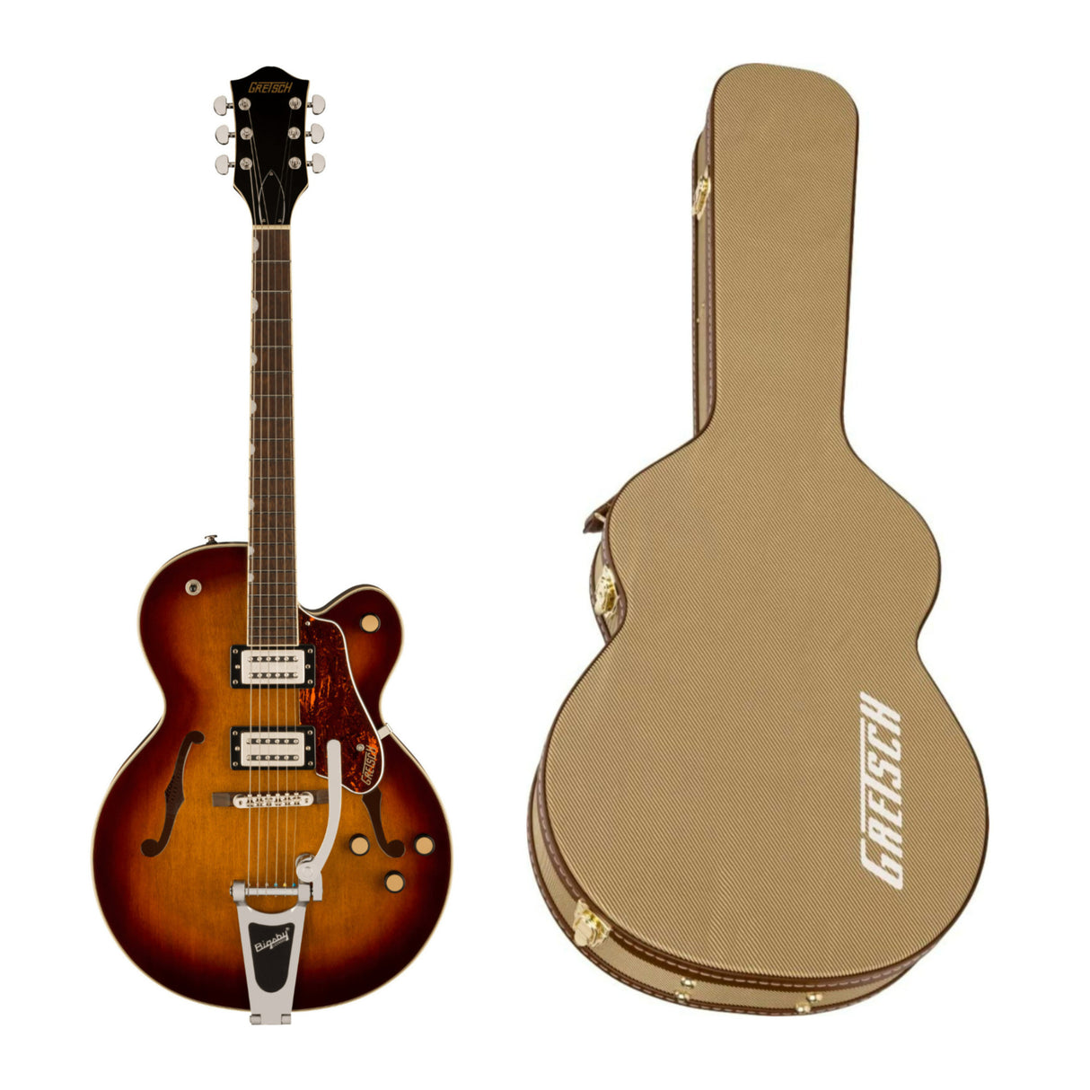 Gretsch G2420T Streamliner Electric Guitar (Havana Burst) with Case (Brown)