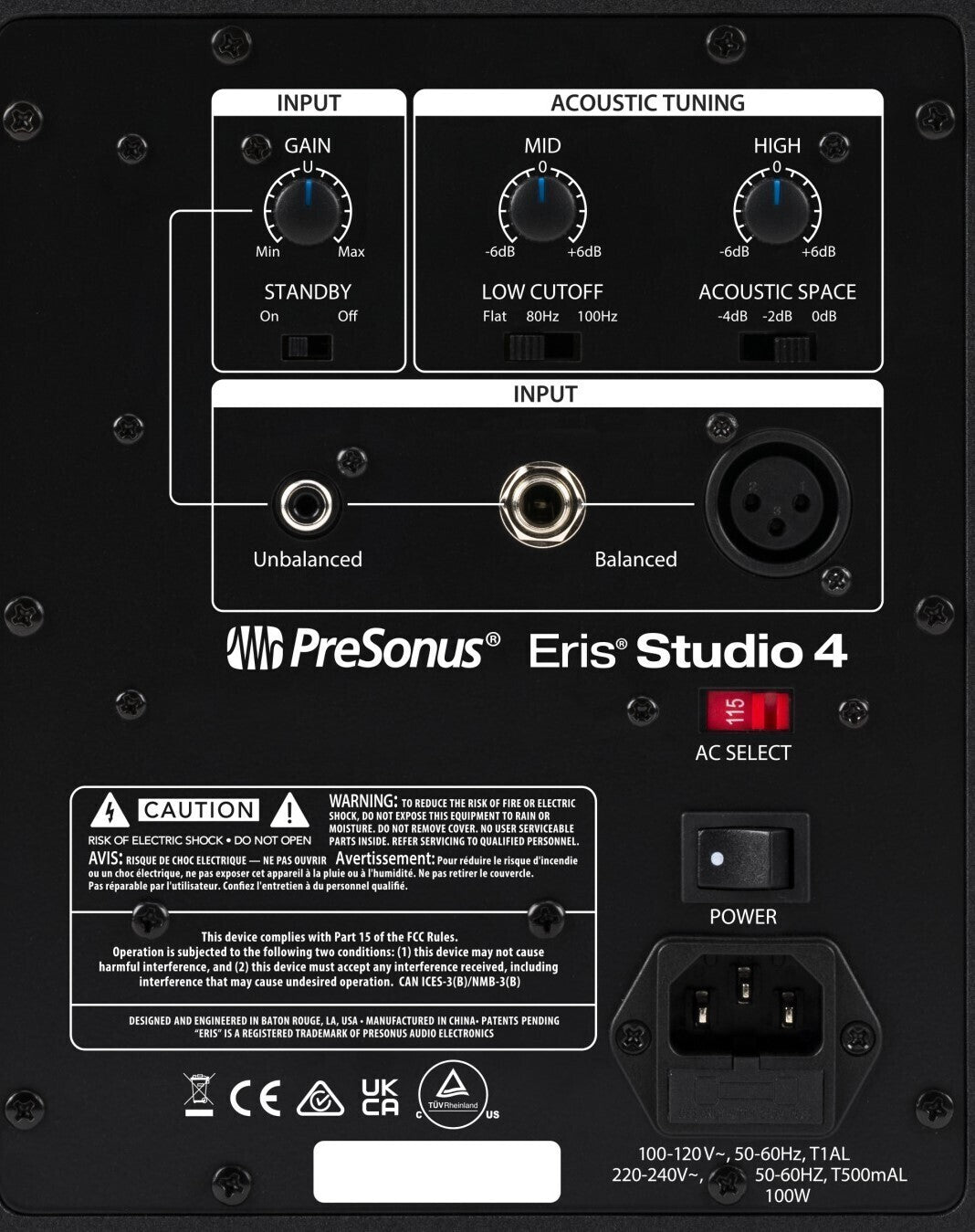 PreSonus Eris Studio 4 4-inch Active Studio Monitor with EBM Waveguide