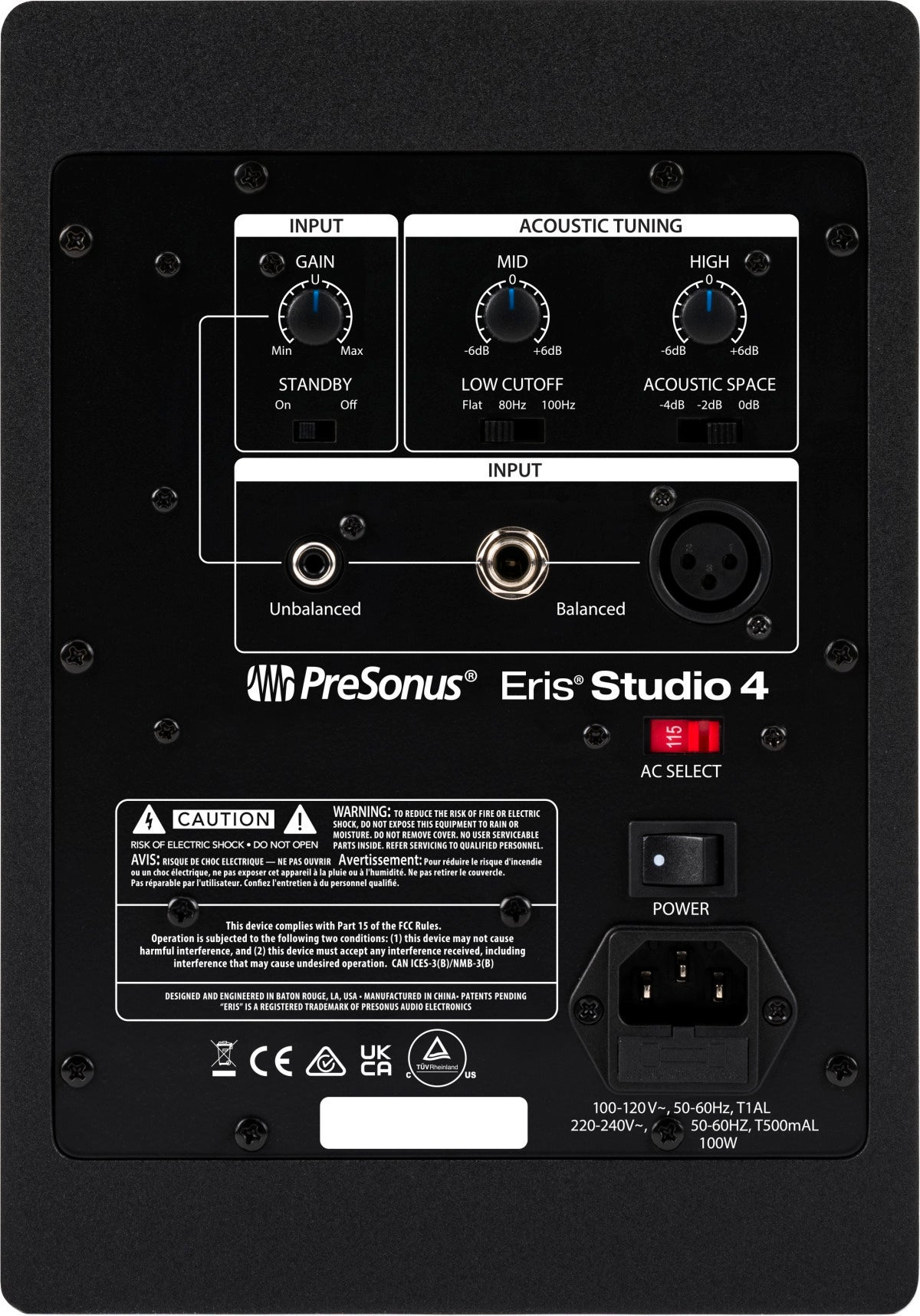PreSonus Eris Studio 4 4-inch Active Studio Monitor with EBM Waveguide