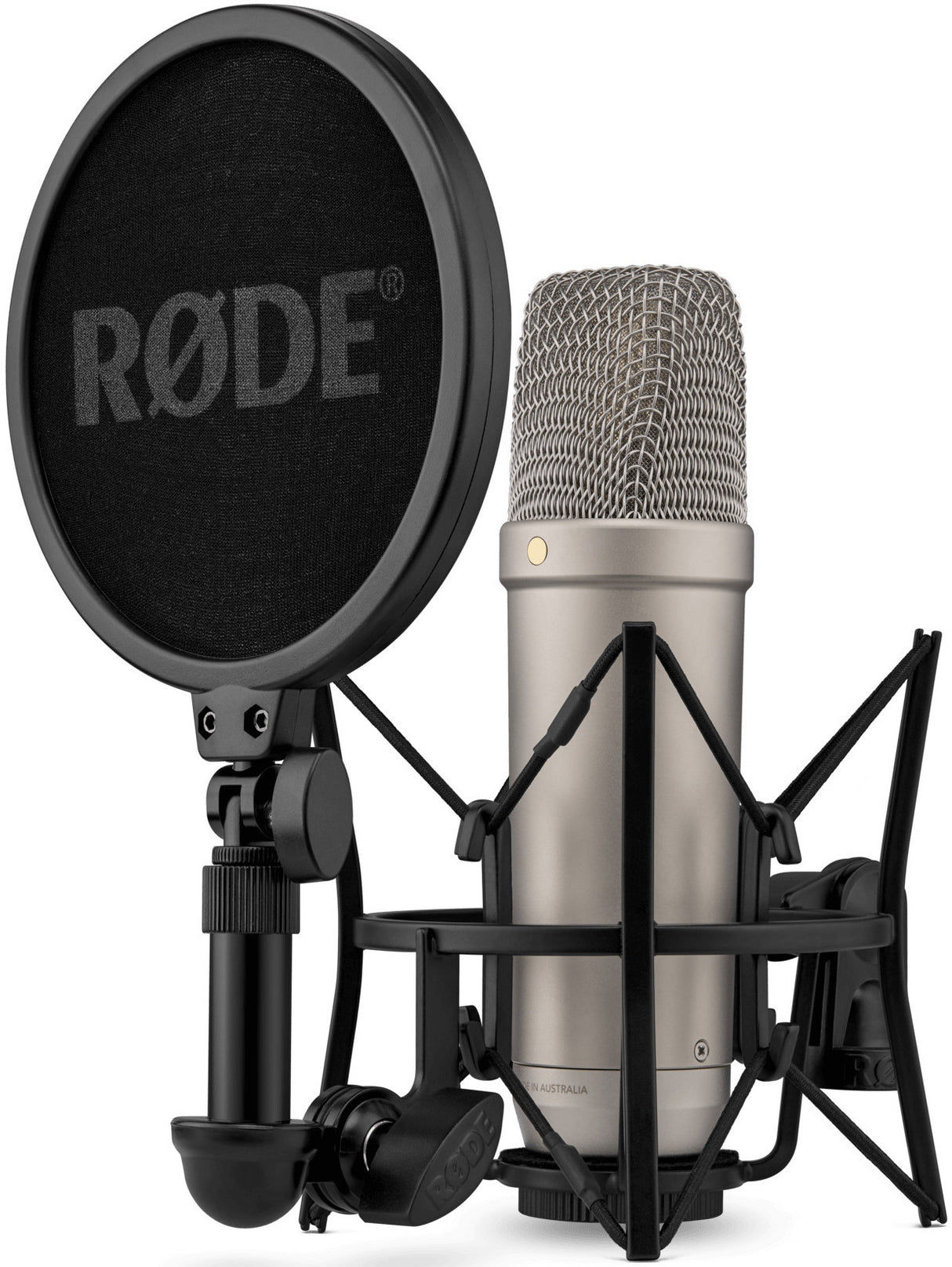Rode NT1 5th Generation Condenser Microphone, SM6 ShockMount, Pop Filter, Silver