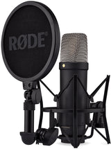 Rode NT1 5th Generation Condenser Microphone, SM6 Shock Mount, Pop Filter, Black