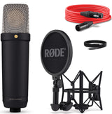 Rode NT1 5th Generation Condenser Microphone, SM6 Shock Mount, Pop Filter, Black