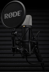 Rode NT1 5th Generation Condenser Microphone, SM6 Shock Mount, Pop Filter, Black