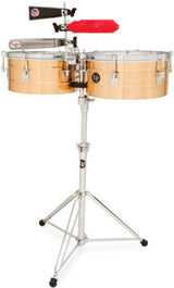 Latin Percussion Tito Puente 14-Inch and 15-Inch Timbales Set with Fully Adjustable Stand (Bronze)