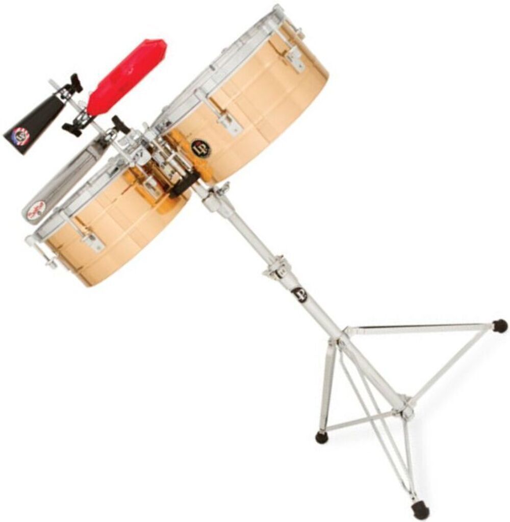 Latin Percussion Tito Puente 14-Inch and 15-Inch Timbales Set with Fully Adjustable Stand (Bronze)