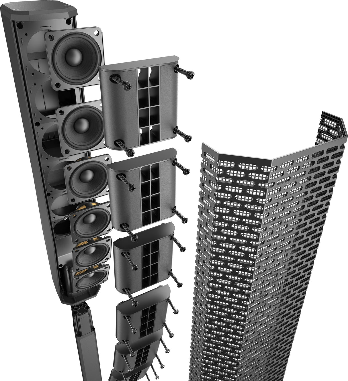 Electro-Voice Evolve 30M Portable Powered Column Loudspeaker System, Black