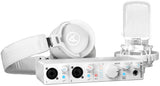 Arturia MiniFuse Recording Pack, White with EF1 Headphones and CM1 Microphone