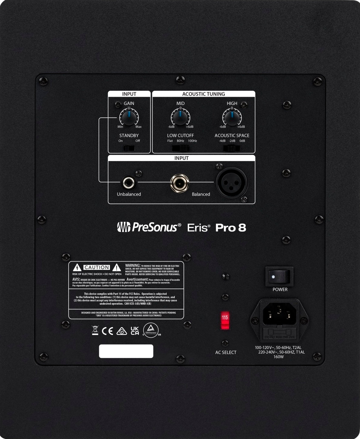 PreSonus Eris Pro 8 8-inch Active Coaxial 2-way Studio Monitors