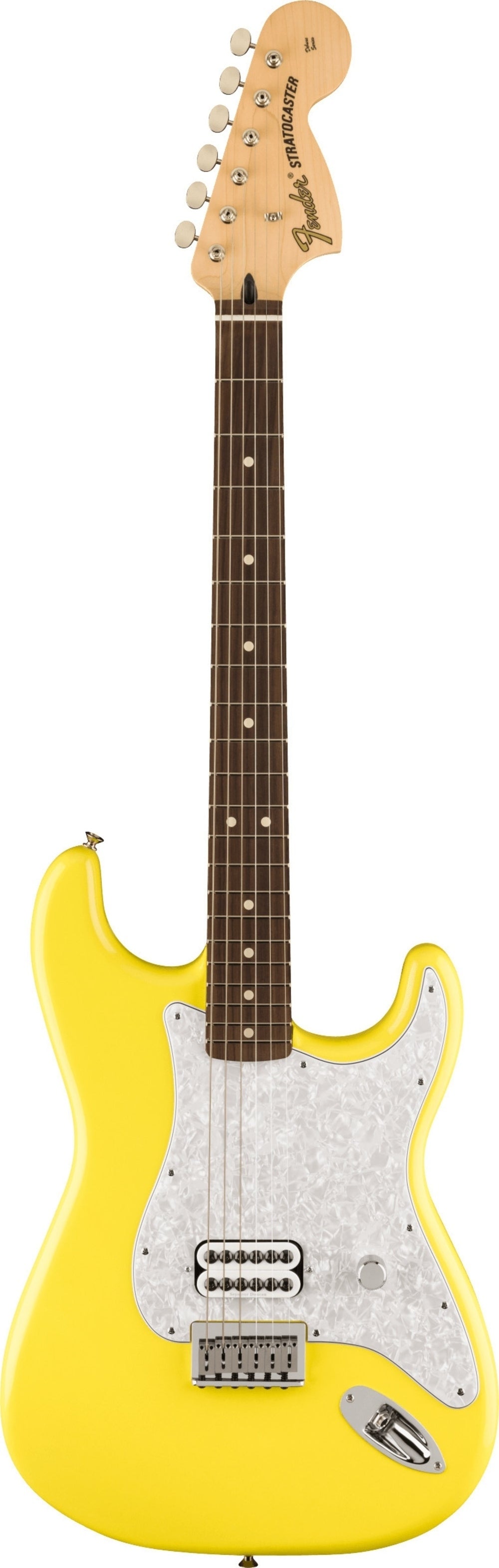 Fender Limited Edition Tom Delonge Stratocaster Graffiti Yellow Electric Guitar
