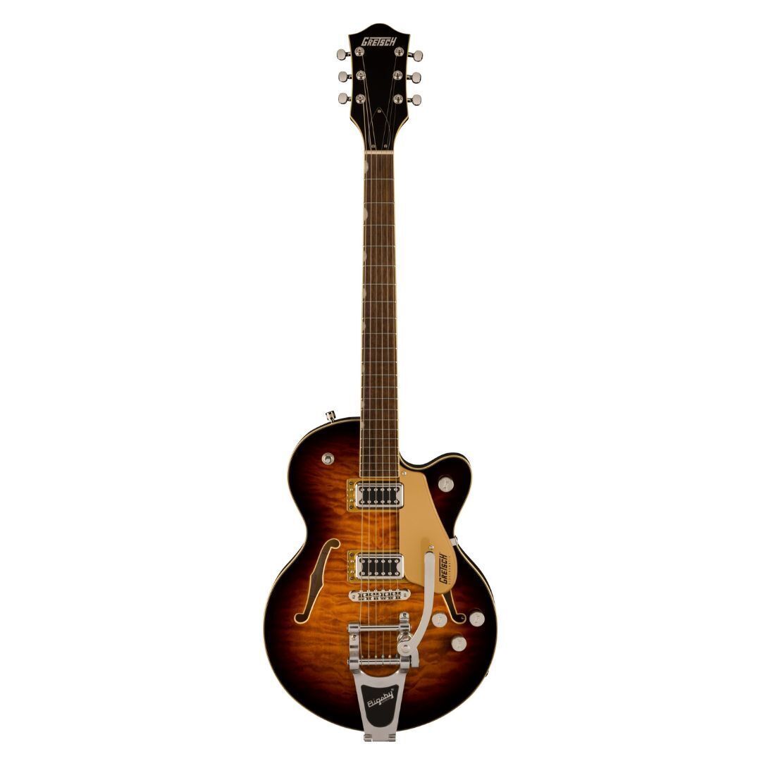 Gretsch G5655T-QM Electromatic Jr. Quilt Semi-Hollow Electric Guitar, Sweet Tea