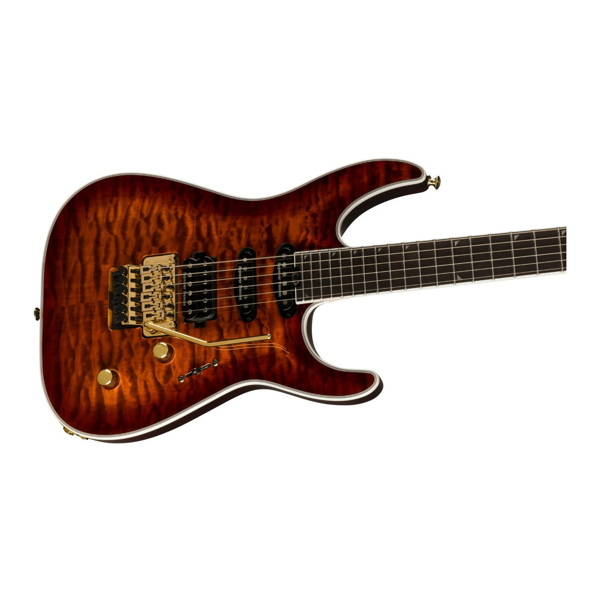 Jackson Pro Plus Series Soloist SLA3Q (Amber Tiger Eye) with Hardshell Case