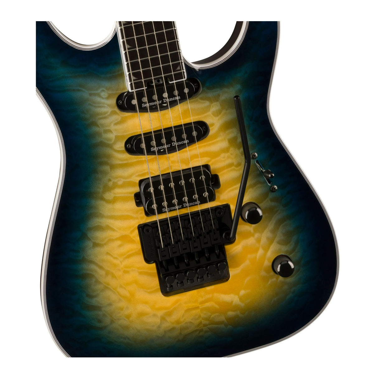 Jackson Pro Plus Soloist SLA3Q Electric Guitar (Blue) with Hard Case