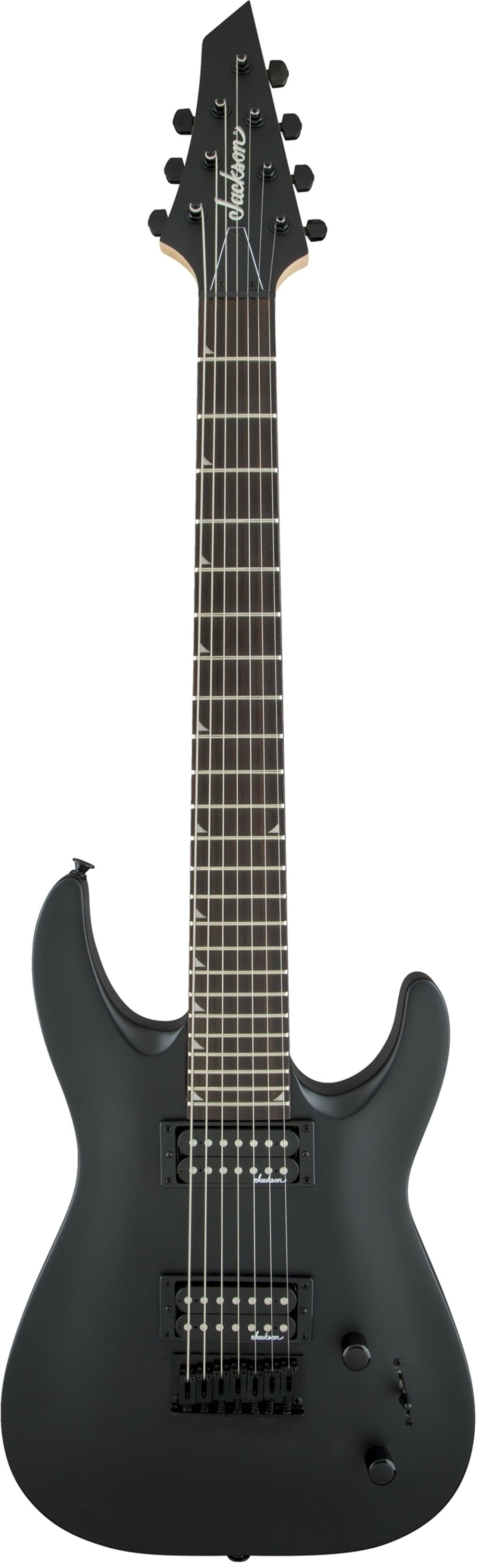 Jackson JS Series Dinky Arch Top JS22-7 DKA HT, Satin Black Electric Guitar