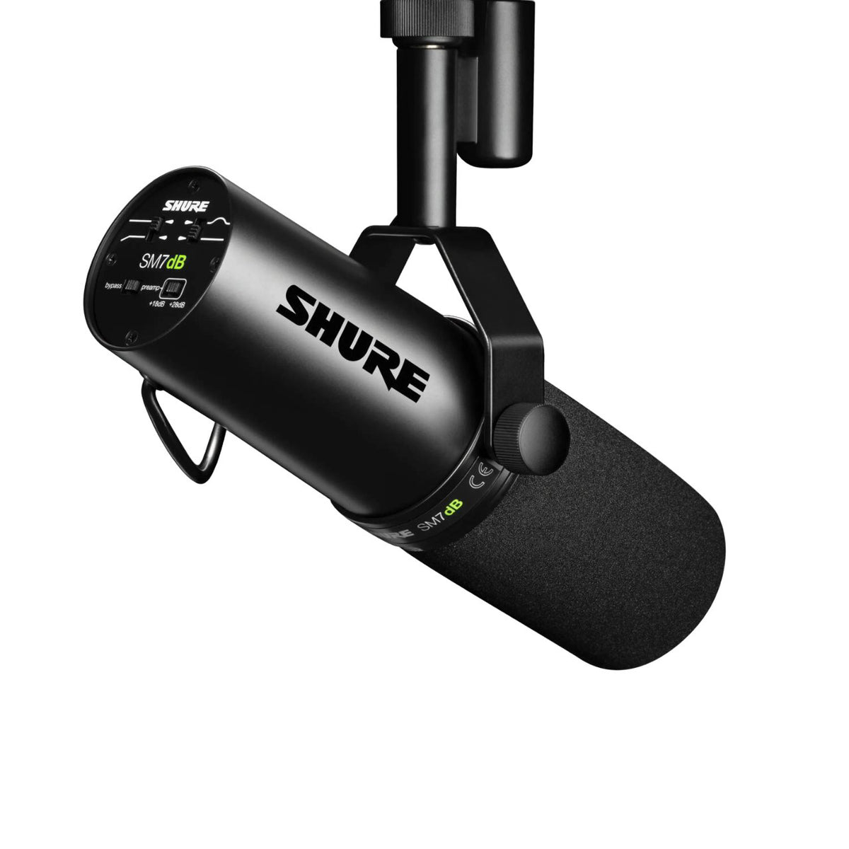 Shure SM7dB Dynamic Mic Built-in Preamp, Streaming, Podcast, Recording - Black (Open Box)