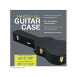Knox Gear KN-GC02 40-Inch Hard Shell Acoustic Concert Guitar Case