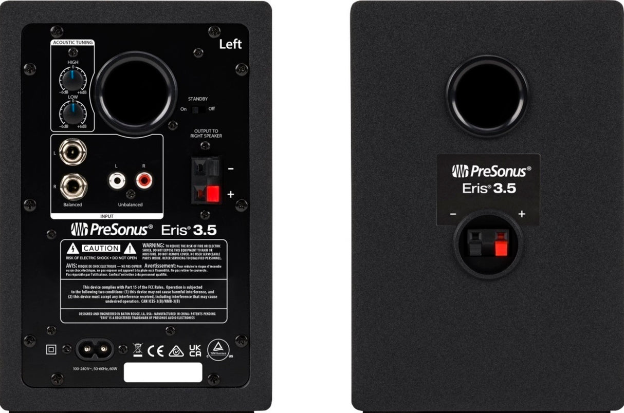 PreSonus Eris 3.5 3.5-Inch Low-Frequency Studio Monitor (PAIR) with Cable