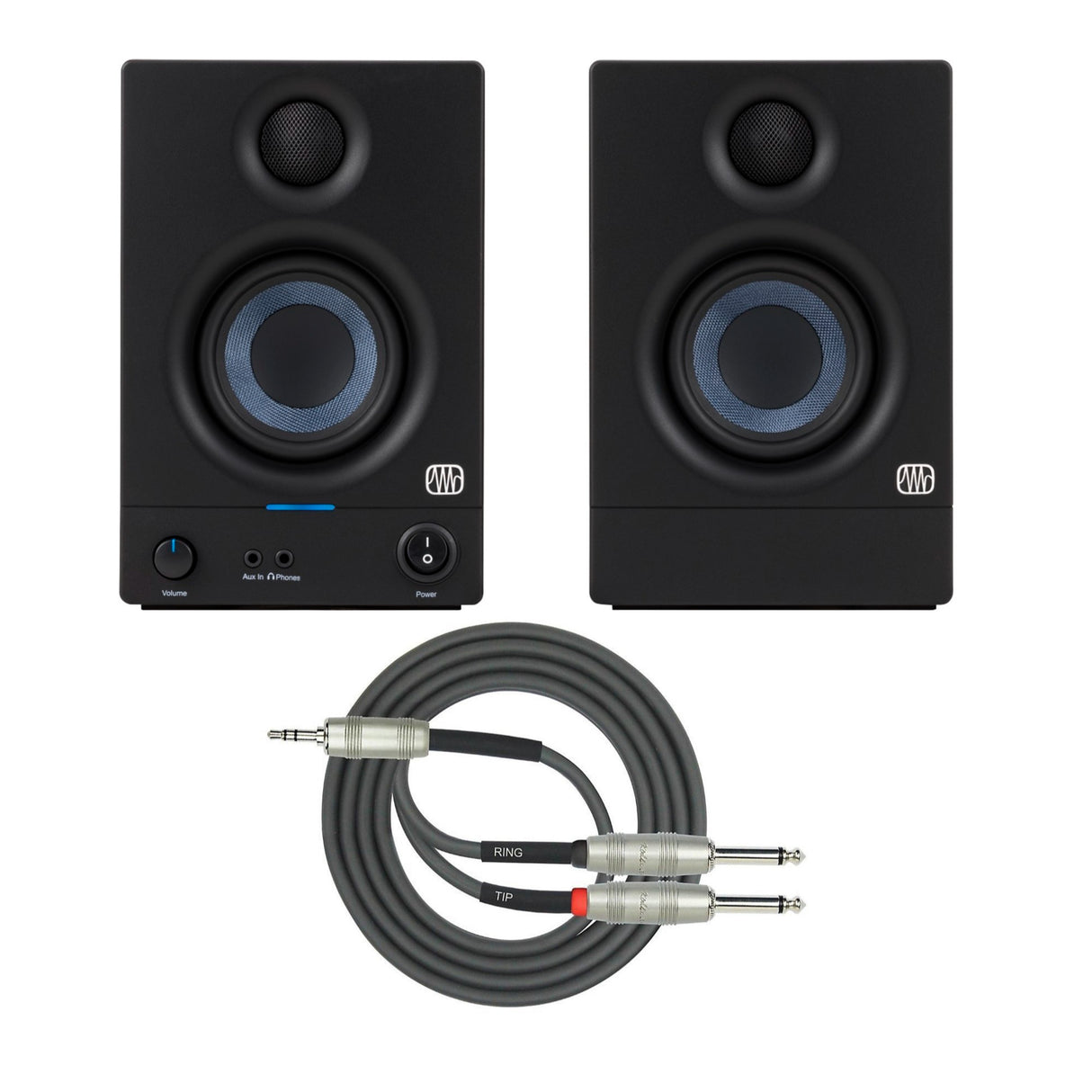 PreSonus Eris 3.5 3.5-Inch Low-Frequency Studio Monitor (PAIR) with Cable