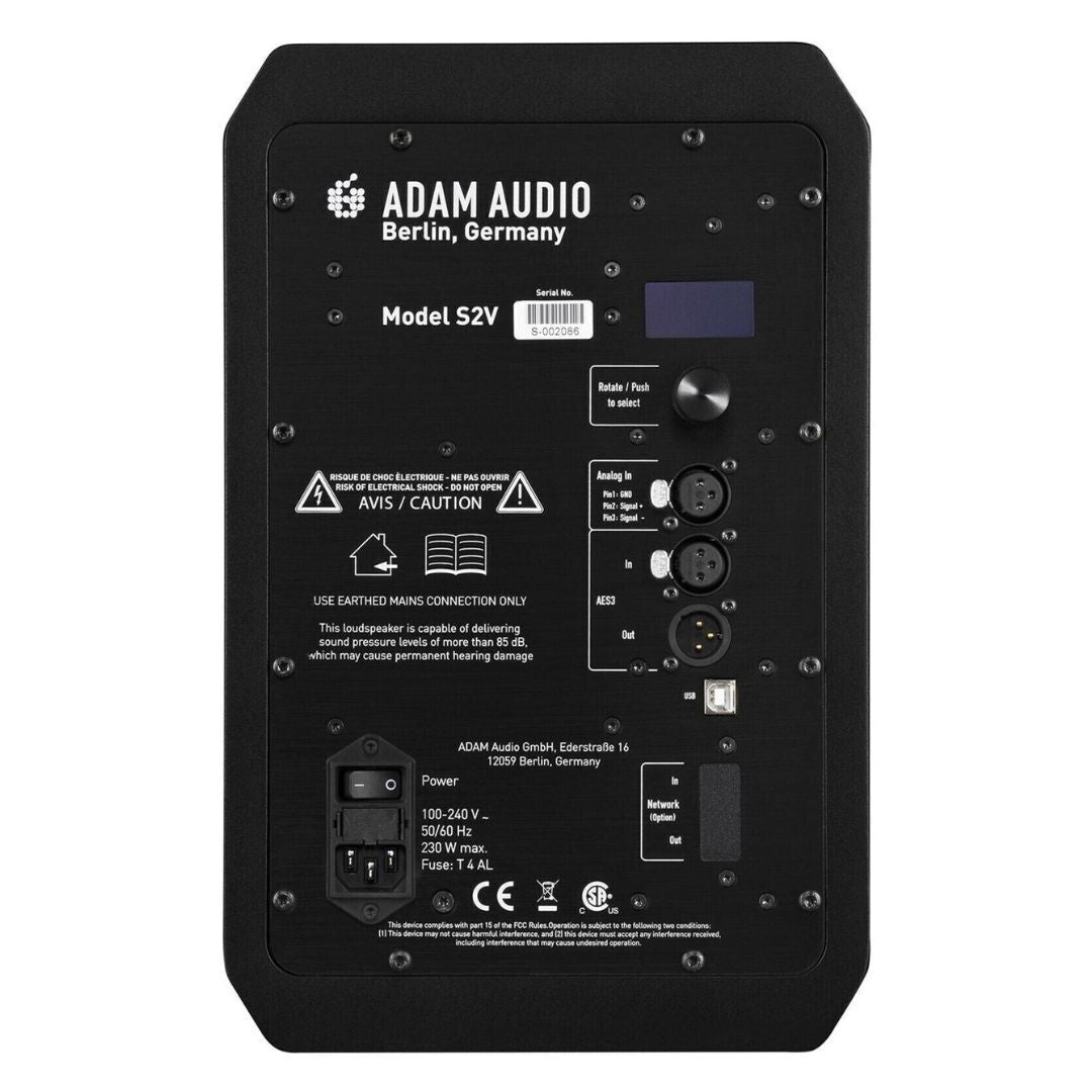 Adam Audio S2V 7in Powered Studio Monitor (Pair) with XLR to 1/4 TRS Cables (2)