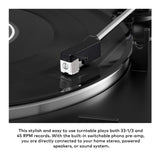 Audio-Technica AT-LP60X Turntable (Black) with Powered Studio Monitors Pair