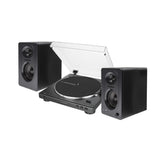 Audio-Technica AT-LP60X Turntable (Black) with Powered Studio Monitors Pair