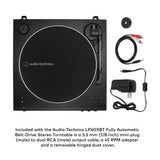 Audio-Technica AT-LP60XBT Bluetooth Stereo Turntable (Black) with Speakers Pairs