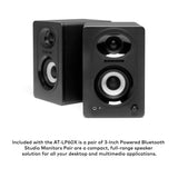 Audio-Technica AT-LP60XBT Bluetooth Stereo Turntable (Black) with Speakers Pairs